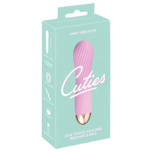 Cuties Mini - įkraunamas, vandeniui atsparus spiralinins vibratorius (rožinis)