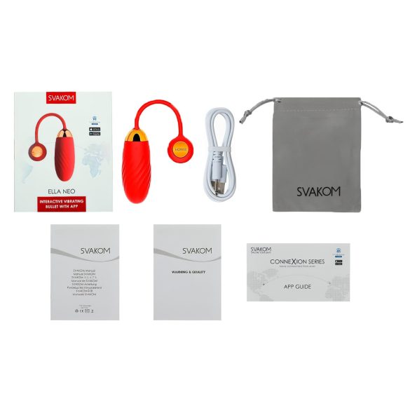 Svakom Ella Neo - išmanusis vibruojantis kiaušinis (raudonas)