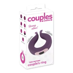   Couples Choice - vibruojantis penio žiedas poroms - 2 varikliai - violetinis