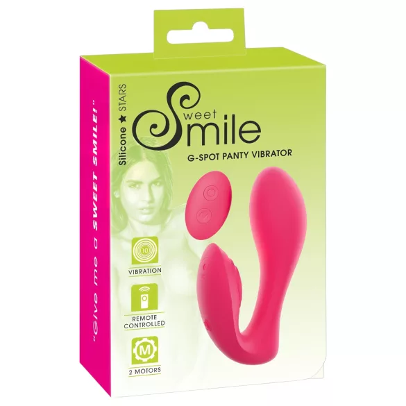 SMILE - belaidis vibruojantis kiaušinėlis kelnaitėms - rožinis