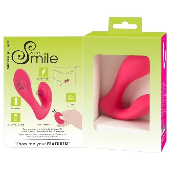 SMILE - belaidis vibruojantis kiaušinėlis kelnaitėms - rožinis