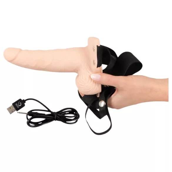 You2Toys - tuščiaviduris prisegamas vibratorius - kūno spalvos
