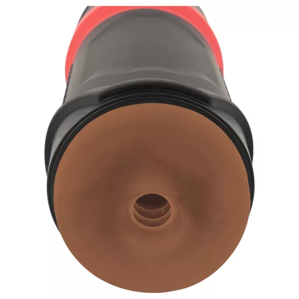 WYNE 04 - masturbatorius vyrams - vibruojantis, siurbimo funkcija - rudas