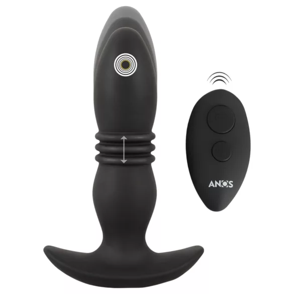 ANOS - analinis vibratorius su nuotolinio valdymo funkcija - juodas