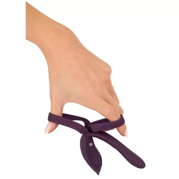 Couples Choice - vibruojantis žiedas poroms - įkraunamas - violetinis
