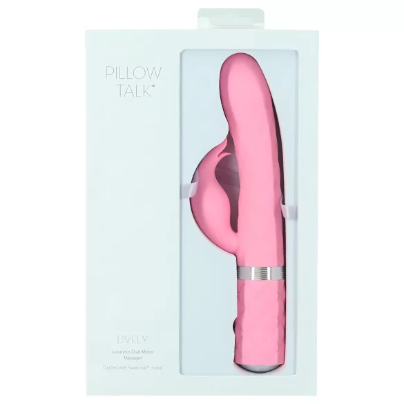 Pillow Talk Lively - įkraunamas, klitorio rankenos vibratorius (rožinis)