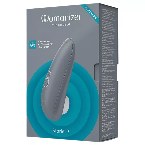 Womanizer Starlet 3 - klitoriaus stimuliatorius su oro bangomis - pilkas