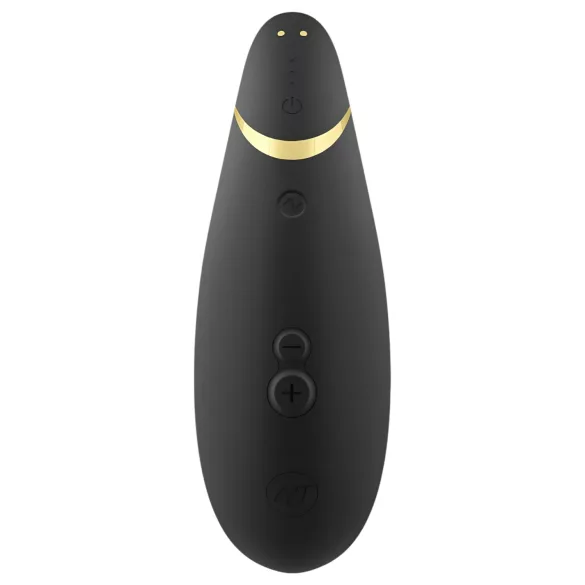 Womanizer Premium 2 - klitorio stimuliatorius su oro bangomis - juodas