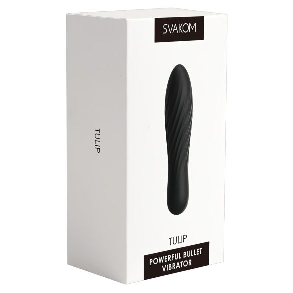 Svakom Tulip - įkraunamas mini vibratoriaus (juodas)