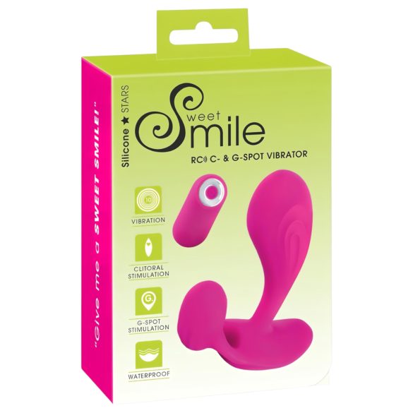 SMILE RC - G taško vibratorius - belaidis, įkraunamas - rožinis