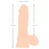 Nature Skin - dildo su oda - 20cm - kūno spalvos