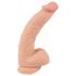Nature Skin - dildo su oda - 25 cm natūralios spalvos