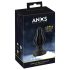 ANOS - gofruoto paviršiaus analinis kaištis - 5 cm (juodas)