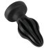 ANOS - gofruoto paviršiaus analinis kaištis - 5 cm (juodas)