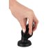 ANOS - gofruoto paviršiaus analinis kaištis - 5 cm (juodas)
