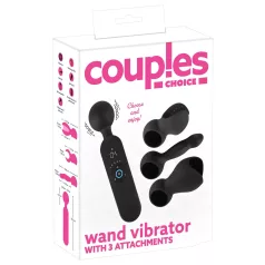   Couples Choice - porinis vibruojantis masažuoklis su šildymu - juodas