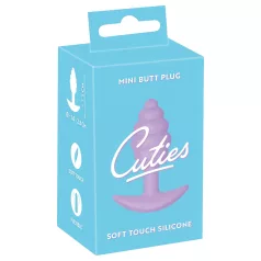   Cuties mini užpakaliuko kaištis - silikoninis analinis kaištis (violetinis, 2,8 cm)