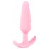 Rožinis Cuties mini analinis kamštis iš silikono (2,1 cm)