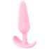Rožinis Cuties mini analinis kamštis iš silikono (2,1 cm)