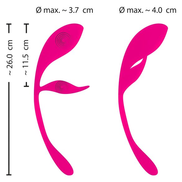 SMILE - vibruojantis kiaušinėlis su nuotoliniu valdymu - rožinis
