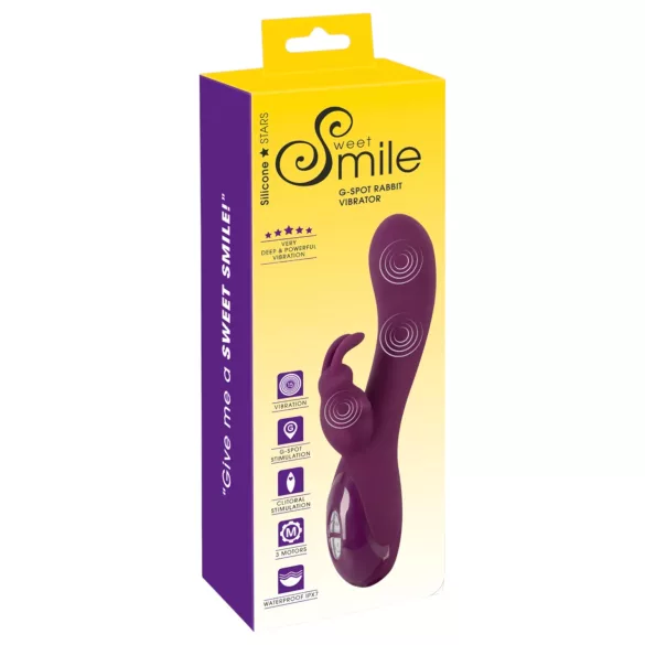 SMILE - vibratorius su klitorio stimuliacija - 3 motorai - violetinis