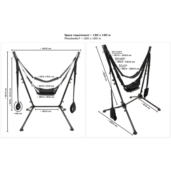 You2Toys - sekso sūpynės su stovu - juodos