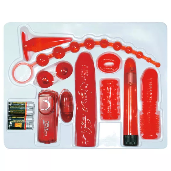You2Toys - vibratorius rinkinys - 9 dalių - raudona rožė