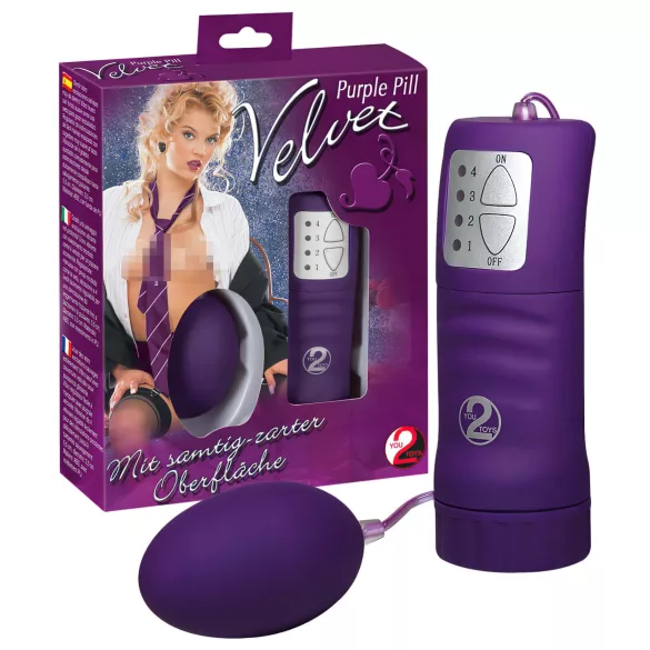 You2Toys - aksominis vibruojantis kiaušinėlis (violetinis)