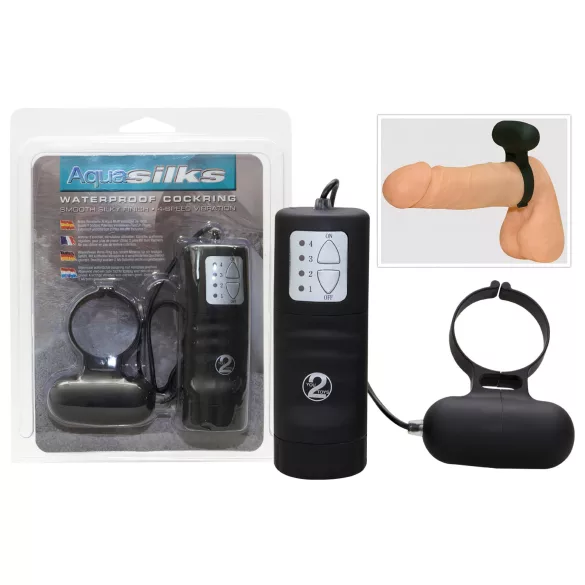 Juodas vibratorius žiedo formos analinis žiedas