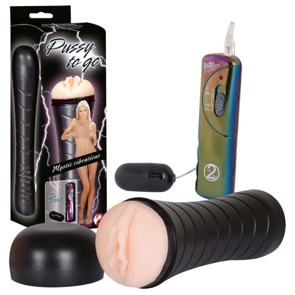You2Toys Pussy To Go - vibruojanti, diskretiška, švelni vagina