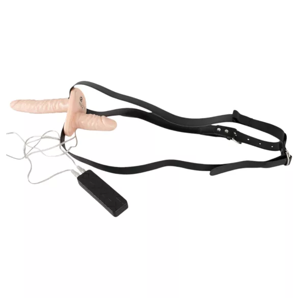 You2Toys - prisegamas dvigubas vibratorius - kūno spalvos