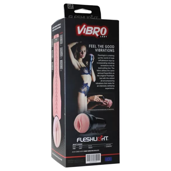 Fleshlight - vibruojanti vagina - Pink Lady - šviesi spalva