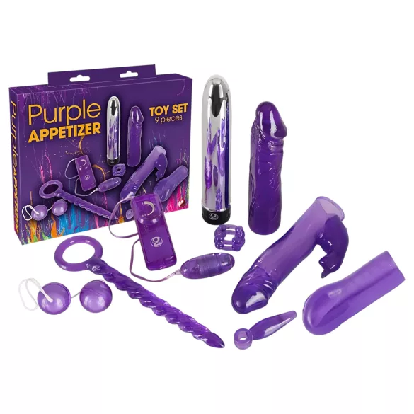 You2Toys - vibratorius rinkinys 9 dalių - violetinės spalvos