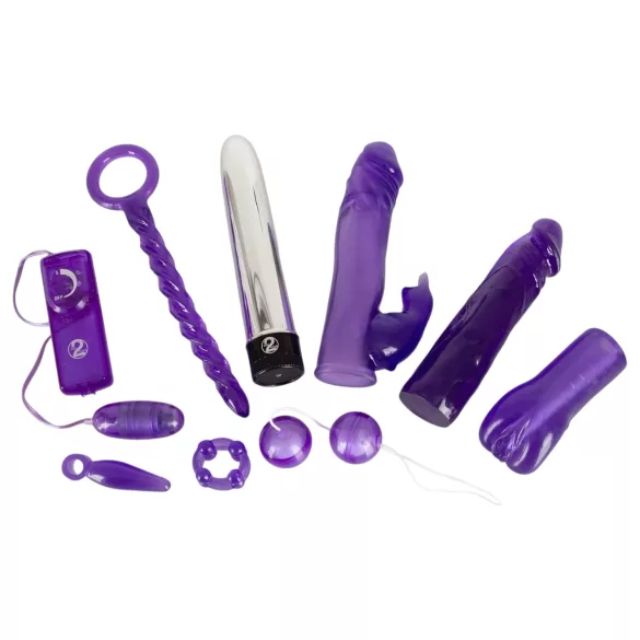 You2Toys - vibratorius rinkinys 9 dalių - violetinės spalvos