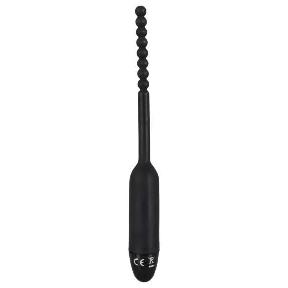 You2Toys Pearl Dilator - šlaplės vibratorius su rutuliukais - 0,8 cm juodas
