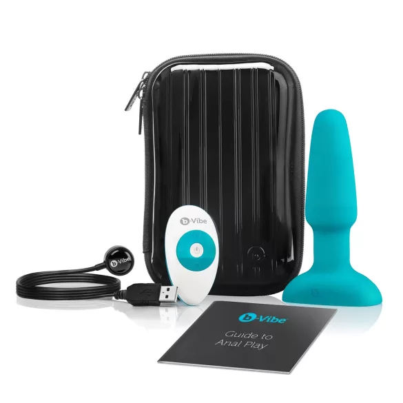 b-Vibe - analinis vibratorius su besisukančiomis granulėmis - įkraunamas