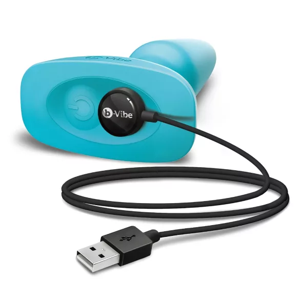 b-Vibe - analinis vibratorius su besisukančiomis granulėmis - įkraunamas