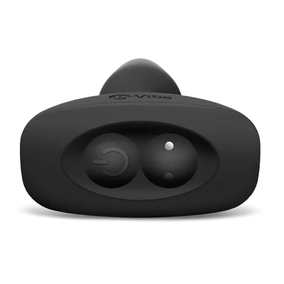 b-Vibe - sukamasis karoliukų, įkraunamas analinis vibratorius (juodas)