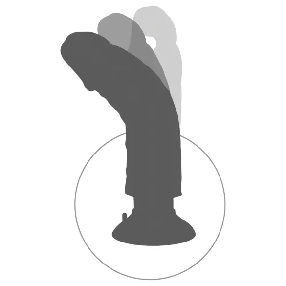 King Cock - vibratorius su siurbtuku - 18 cm - kūno spalvos