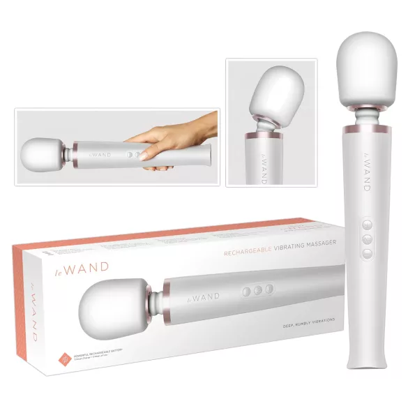 le Wand - masažuoklis vibratorius įkraunamas baltas