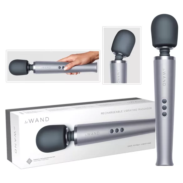 le Wand - belaidis masažuoklis vibratorius - sidabrinis