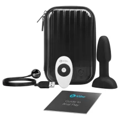   b-Vibe Rimming - analinis vibratorius su besisukančiomis granulėmis - juodas