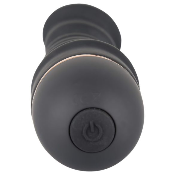 You2Toys - vibratorius su bangelėmis - juodas, lankstus, tekstūruotas