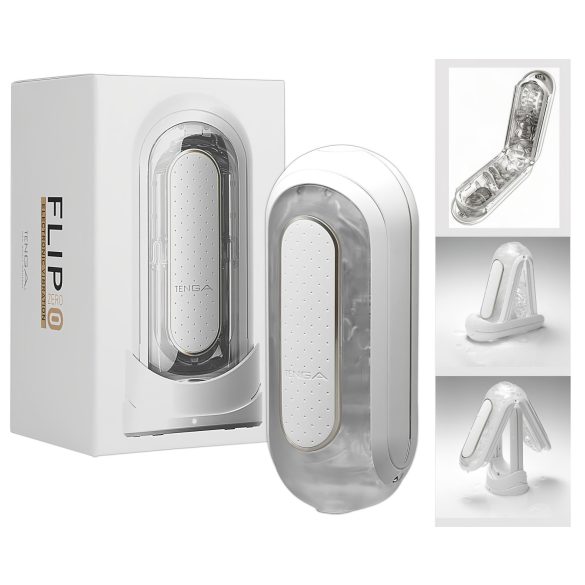 TENGA Flip Zero - vibruojantis masturbatorius - baltas