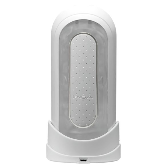 TENGA Flip Zero - vibruojantis masturbatorius - baltas