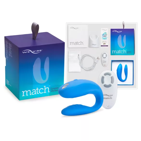 We-Vibe Match - poroms vibratorius - vandeniui atsparus, įkraunamas, mėlynas