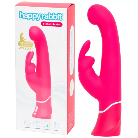 Happyrabbit - G taško vibratorius su klitorio stimulatoriumi