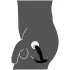 Rebel - prostatos masažuoklis su besisukančiais rutuliukais - juodas