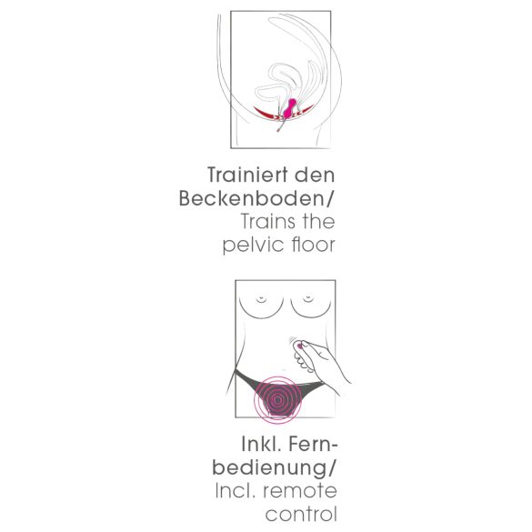 SMILE - vibruojantis kiaušinėlis su nuotoliniu valdymu, įkraunamas, rožinis