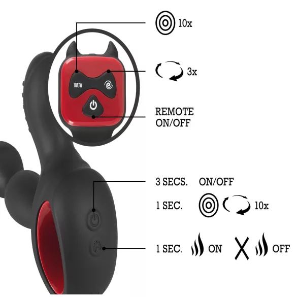 You2Toys - prostatos masažuoklis vibratorius su šildymu ir sukamąja funkcija